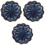3Pcs Flower Shape Ceramic Snack Dish Side Plate Dipping Bowl 3