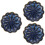 3Pcs Flower Shape Ceramic Snack Dish Side Plate Dipping Bowl 6