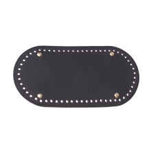3 Pcs Oval Bottom PU DIY Bag Accessories For Knitting Bags