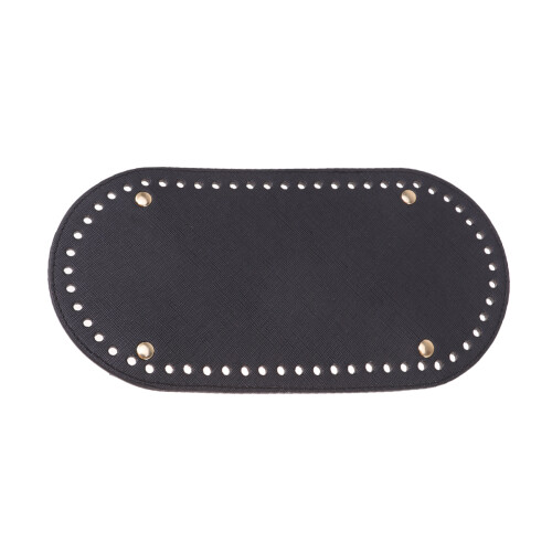 3 Pcs Oval Bottom PU DIY Bag Accessories For Knitting Bags