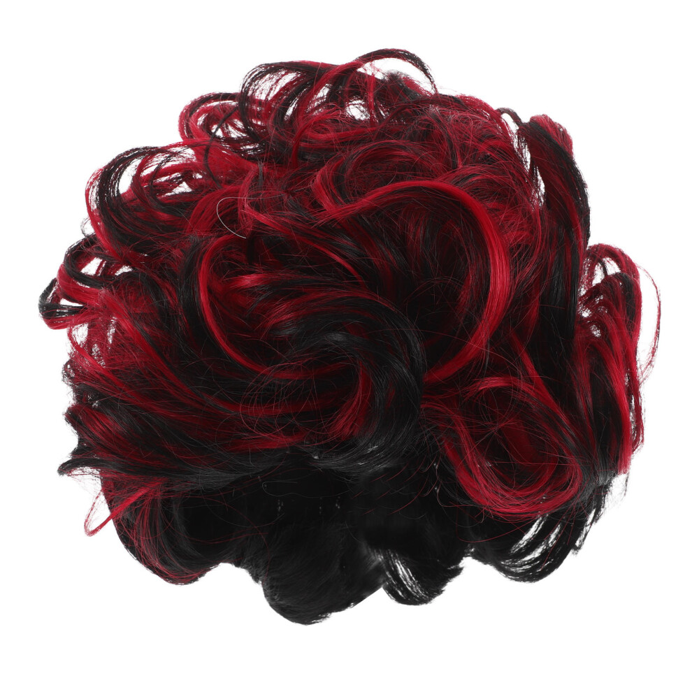 Iplusmile Unisex Black 3Pcs Short Curly Synthetic Wigs Natural For Women