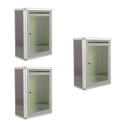 3 Pcs Acrylic Letter Box Small Size For Office Home 1
