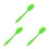 3Pcs Silicone Soup Spoon Long Handle Nonstick Serving Scoop Green 9