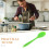3Pcs Silicone Soup Spoon Long Handle Nonstick Serving Scoop Green 8