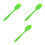 3Pcs Silicone Soup Spoon Long Handle Nonstick Serving Scoop Green 10