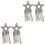 4 Pcs Glitter Star Patch Rhinestone Iron 5