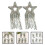 4 Pcs Glitter Star Patch Rhinestone Iron 11