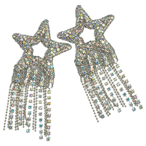 4 Pcs Glitter Star Patch Rhinestone Iron 1