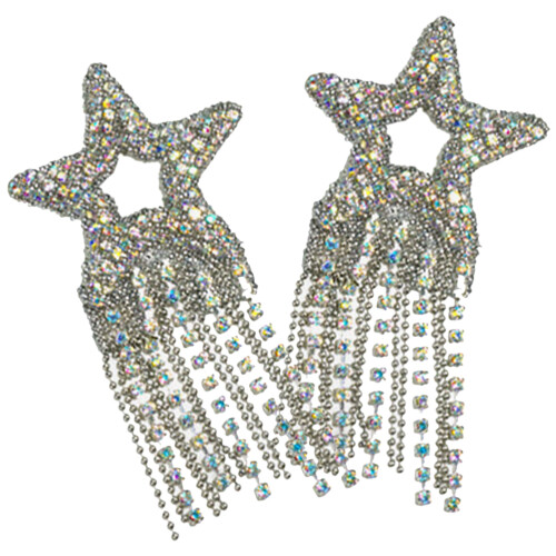 4 Pcs Glitter Star Patch Rhinestone Iron 2