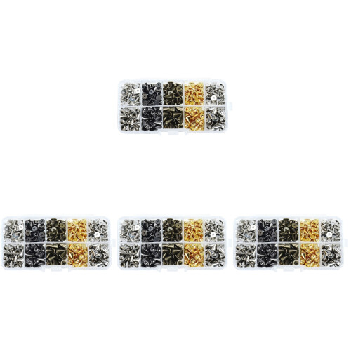 400Ensembles Studs Punk Alliage Colorés Pour Ceintures Vêtements 1