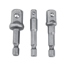3 Stück Steckverbinder-Adapter Set 1/4 Zoll Innensechskant auf 1/4"/3/8"/1/2" Stahl