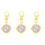 3Pcs Alloy Nurse Pocket Watch With Keychain 4