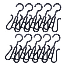 50 Pcs Double Hook Drying Racks Plastic Shoe Hangers