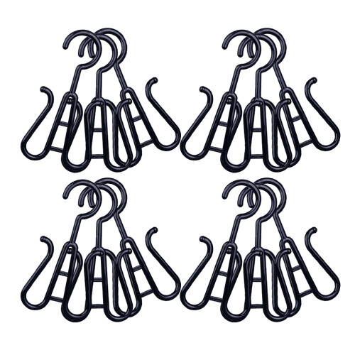 50 Pcs Double Hook Drying Racks Plastic Shoe Hangers 1