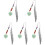 5Pcs Crystal Pendant Plume Reading Bookmark Decorative Set 4