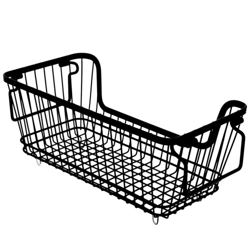 2Pcs Metal Wire Storage Basket With Handles For Bathroom And Snacks