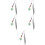 5Pcs Crystal Pendant Plume Reading Bookmark Decorative Set 9