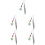 5Pcs Crystal Pendant Plume Reading Bookmark Decorative Set 8
