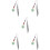 5Pcs Crystal Pendant Plume Reading Bookmark Decorative Set 10