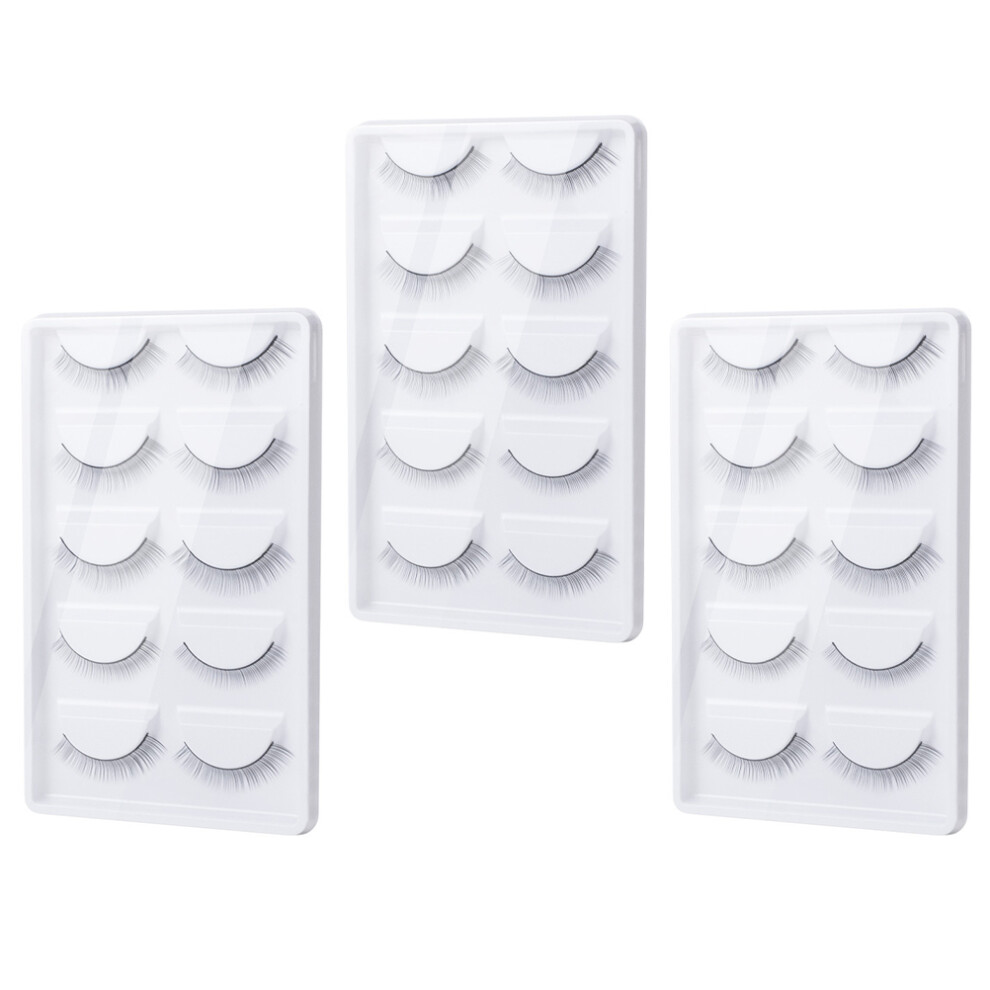 Villcase Black/White 6 Sets False Eyelashes For Makeup Grafting