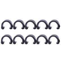 10 uds. abrazaderas cable, clips c, sujeción línea bici negro