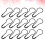 2000 Pcs Cucurbit Shape Safety Clothes For Fashion (Black) 10
