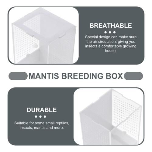 5 Pcs Mantis Feeding Insect Breeding Box Acrylic Container 2