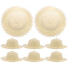 16 Pcs Diy Straw Hat Crafts Unfinished Blank For Graffiti Decor