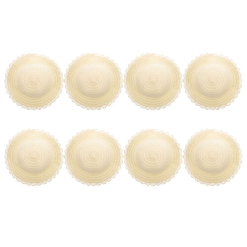 16 Pcs Diy Straw Hat Crafts Unfinished Blank For Graffiti Decor 2