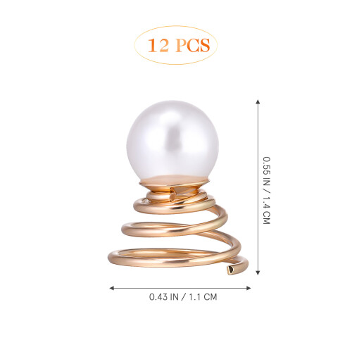 12 spiral-haarnadeln mit , wirbel-haarwickler, gold 1