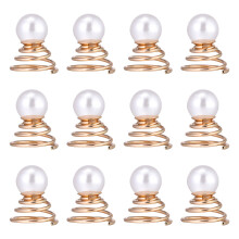12 spiral-haarnadeln mit , wirbel-haarwickler, gold