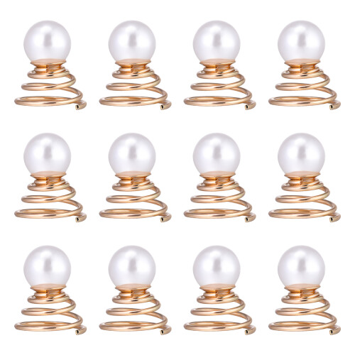 12 spiral-haarnadeln mit , wirbel-haarwickler, gold