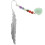 Bookmark With Crystal Pendant Plume Shape Reading Decor 4