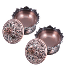 4 Pcs Retro Antique Incense Burner Pure Zinc Alloy Office Decor