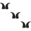 3 Pairs Motorcycle Horn Decor Headlamp Accessory 11