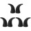 3 Pairs Motorcycle Horn Decor Headlamp Accessory 4