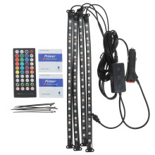 2Pcs Interior Strip Light With Remote Multicolor