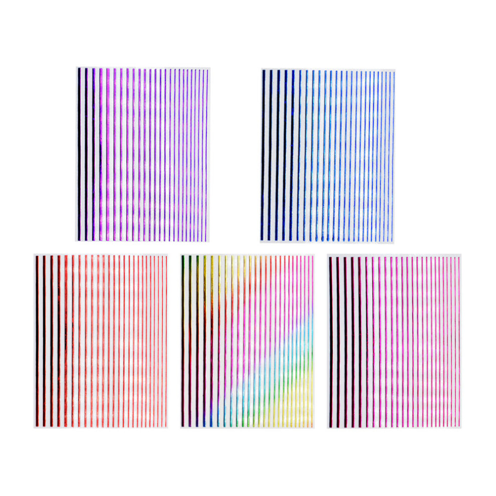 Villcase 10 Sheets Nail Art Sticker Shiny Tip Decal Manicure Decoration