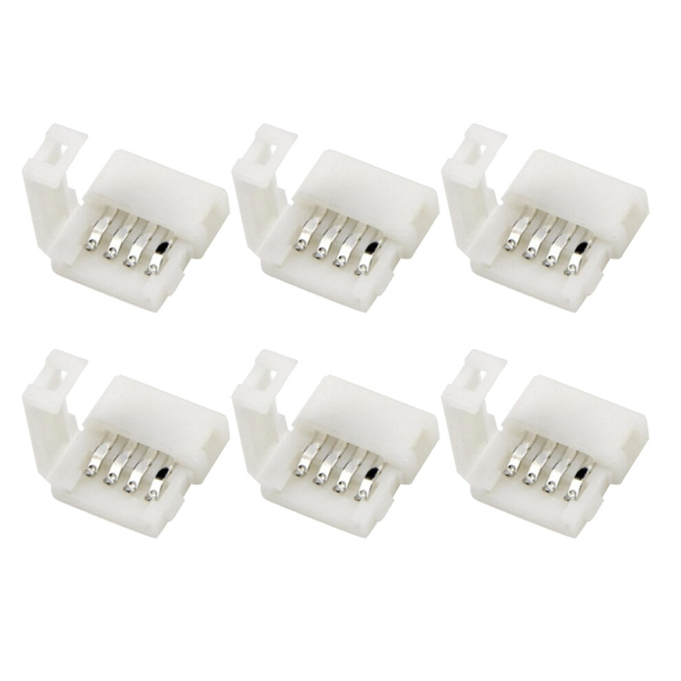 20 Pcs 5050 4 Pin Connector Clips For Led Strip White 032297127450