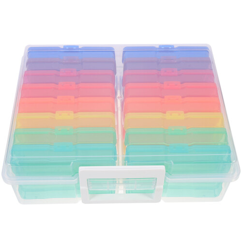 2 Sets Photo Storage Boxes Multi-Functional Card Organizers