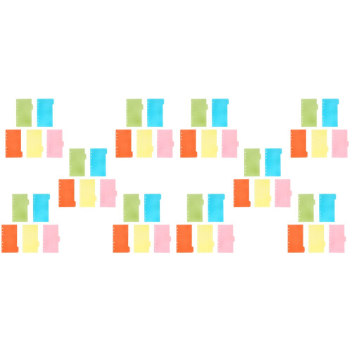 50 Pcs A6 Divider Set Colored Binders Index Cards Notepad School Stationery 1