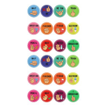 24Pcs Elementary School Hand Signal Posters Visual Cues for Teachers