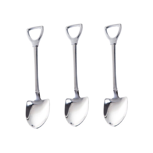 9 Pcs Spade Shaped Stainless Steel Coffee Stirrer For Home Bar