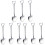 9 Pcs Spade Shaped Stainless Steel Coffee Stirrer For Home Bar 2
