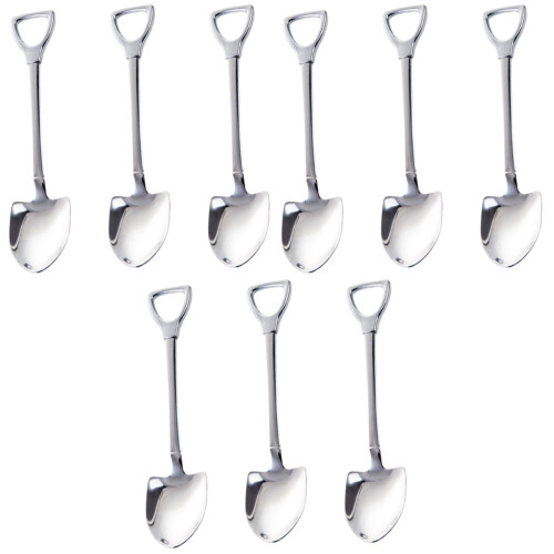 9 Pcs Spade Shaped Stainless Steel Coffee Stirrer For Home Bar 2