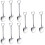 9 Pcs Spade Shaped Stainless Steel Coffee Stirrer For Home Bar 7