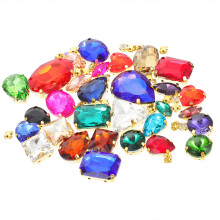 2 Sets Glass Crystal Hand Sewing Claw Diamonds DIY Dress Accessories