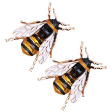 4 Pcs Alloy Bee Brooch Clip For Women Cardigan Sweater Accessory