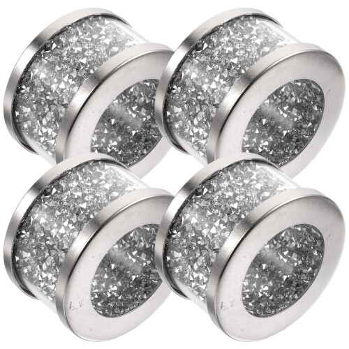 8 Pcs Shiny Splints Crystal Diamond Napkin Rings For Parties 1