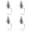 4Pcs Christmas Themed Hook Stocking Hanger For Mantel 7